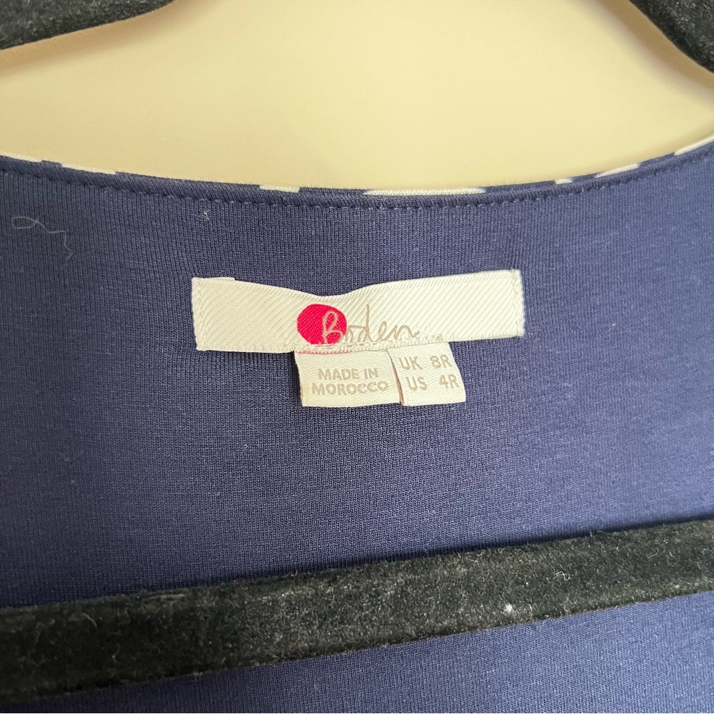 Boden Kassidy Jersey Navy and White Geometric Midi Dress- EUC - Picture 8 of 10